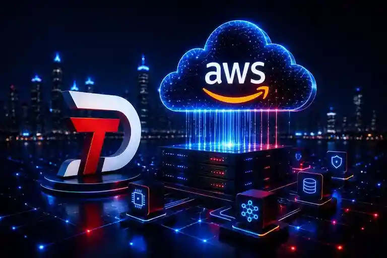 AWS cloud infrastructure with Dallas Tech Pros branding