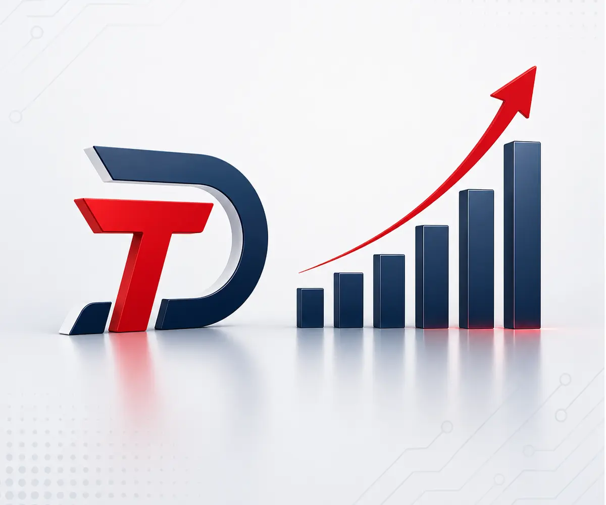 Business growth trend, representing client retention through reliable service